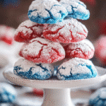 Patriotic Crinkle Cookies with a Butter
