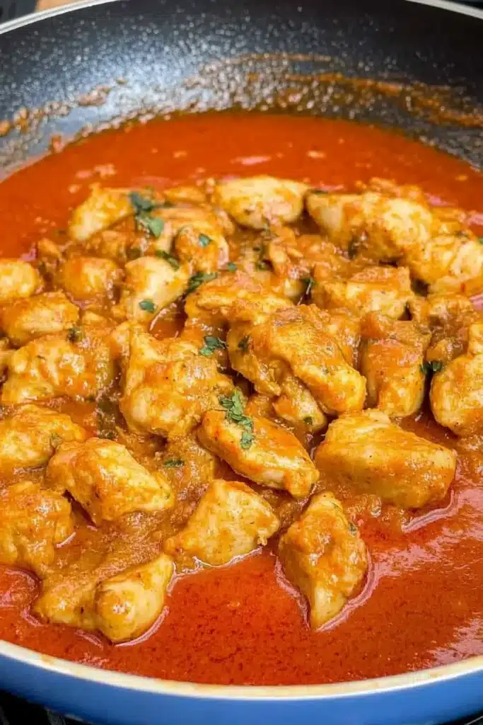 Step-by-step cooking butter chicken