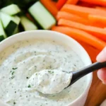 Cottage Cheese Ranch Dip with Fresh Veggies
