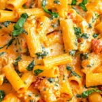 creamy cottage cheese pasta served fresh in a bowl
