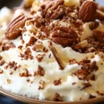 Hummingbird Cake Cottage Cheese Bowl topped with tropical fruits