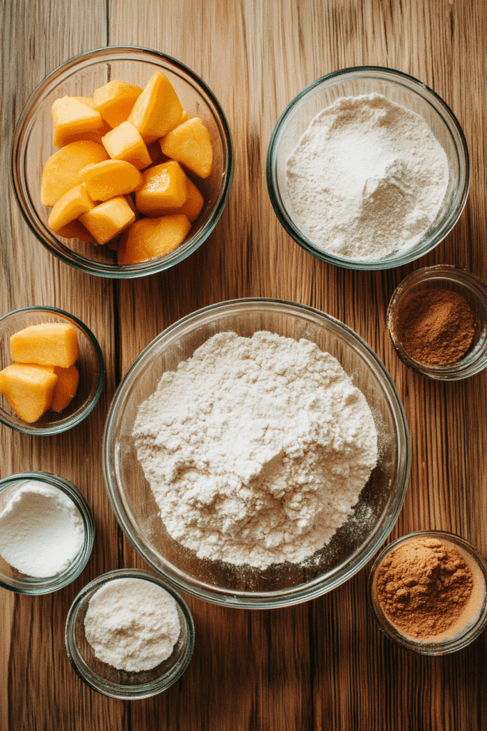 Ingredients for Peach Cobbler Cookies