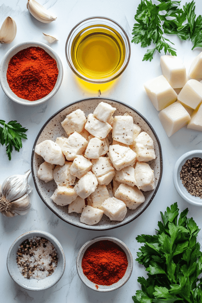 Ranch Garlic Parmesan Chicken Skewers ingredients