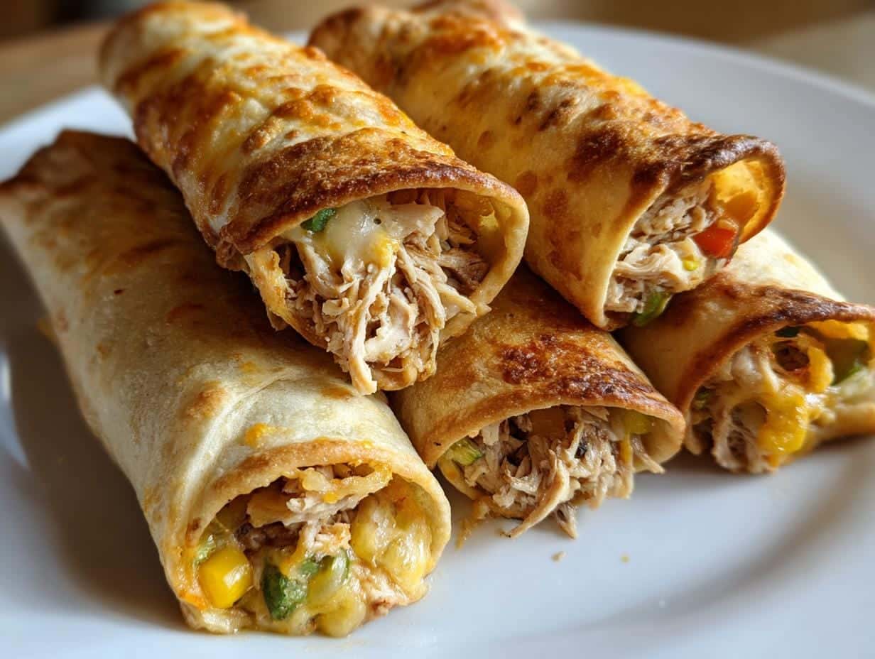 Irresistible 25-Minute Air Fryer Chicken Taquitos Packed with Veggies