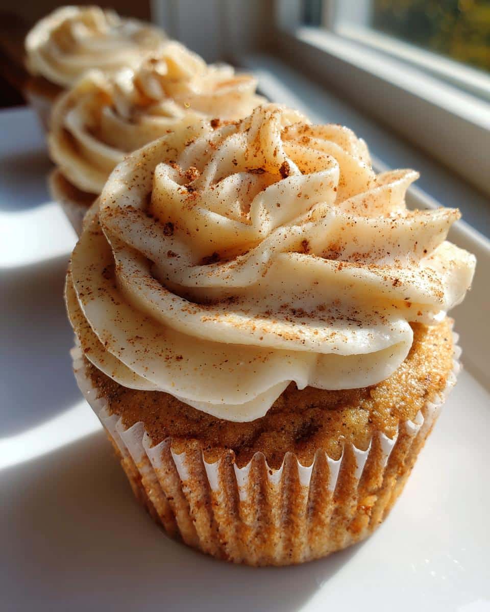 Apple Cider Cupcakes with Spiced Buttercream Frosting - detail 2