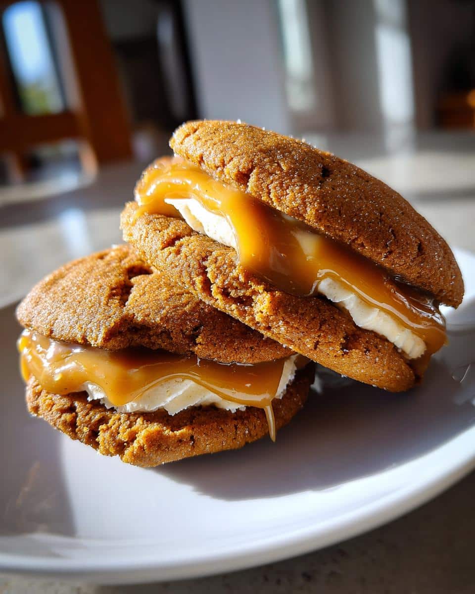 Apple Cider Whoopie Pie cookies with Caramel Filling - Emma's Cake Studio - detail 3