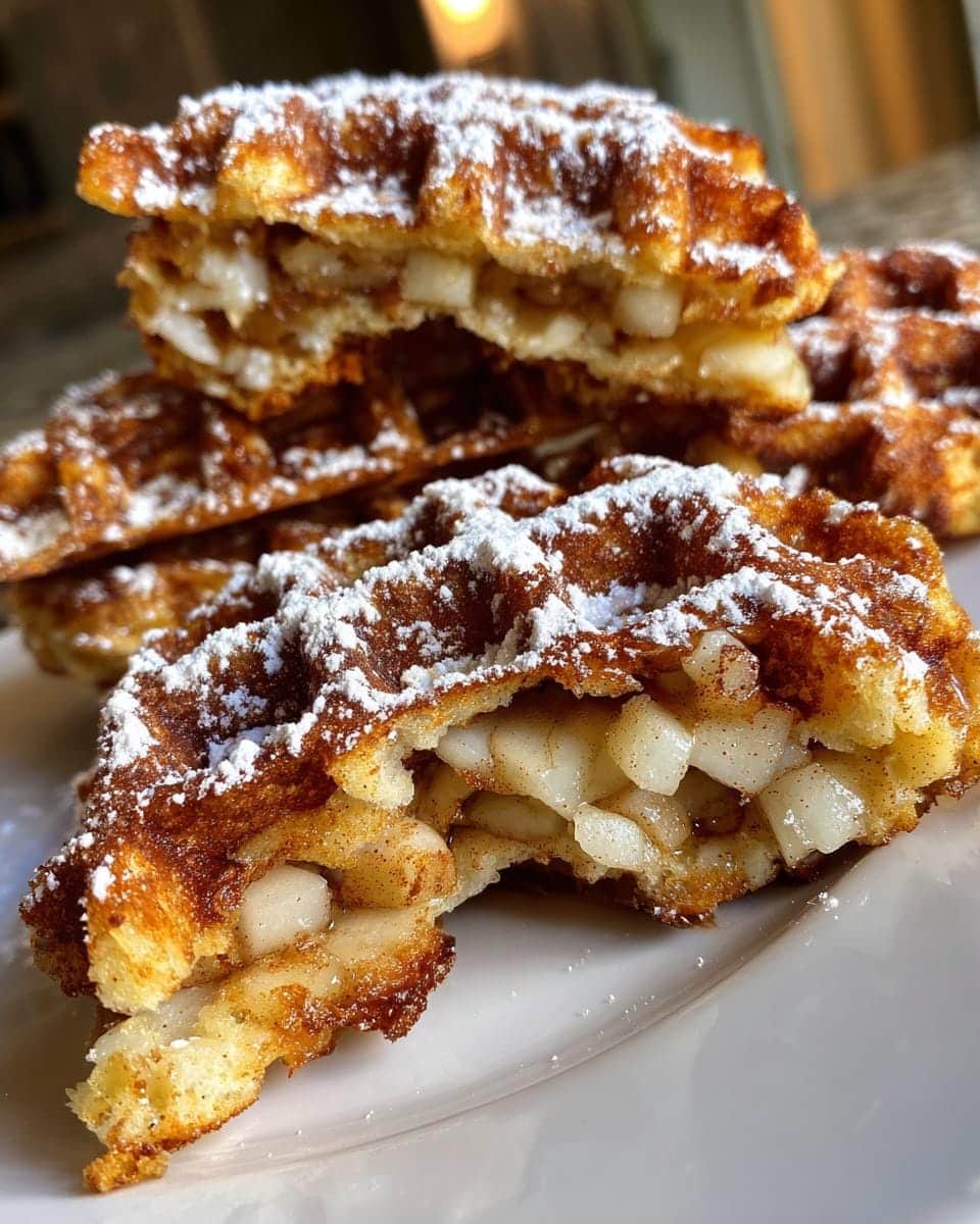 Apple Fritter Waffle Donuts - detail 2