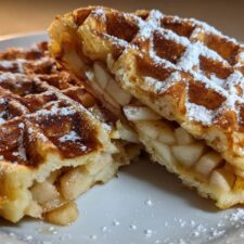 3-Ingredient Apple Fritter Waffle Donuts