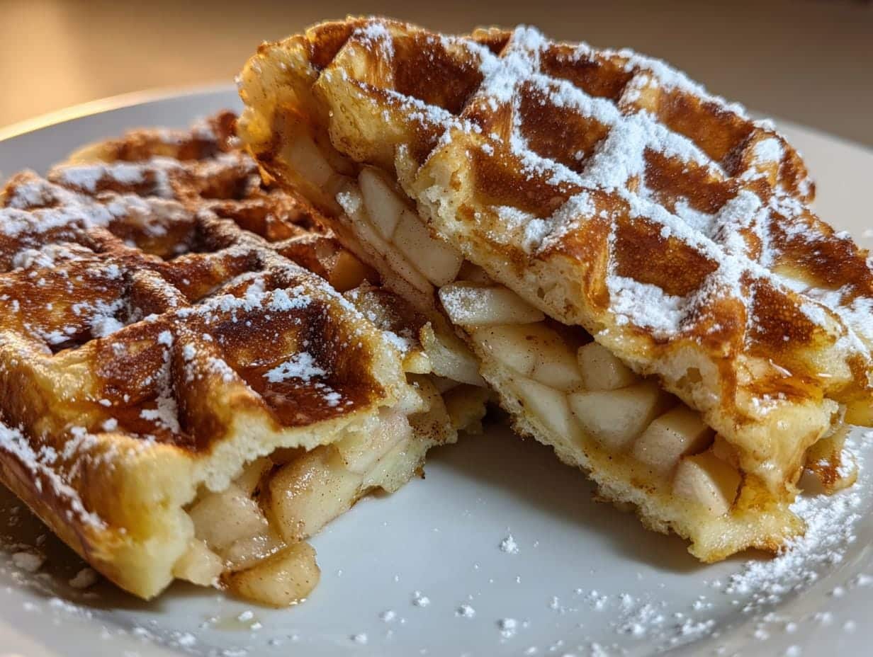 3-Ingredient Apple Fritter Waffle Donuts – Insanely Delicious!