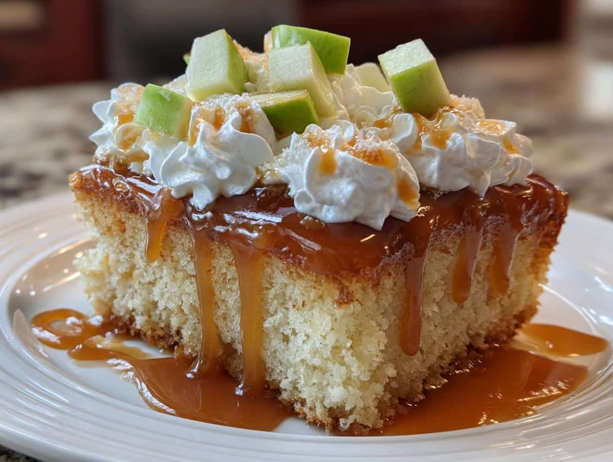 Irresistible 3-Ingredient Caramel Apple Poke Cake Recipe