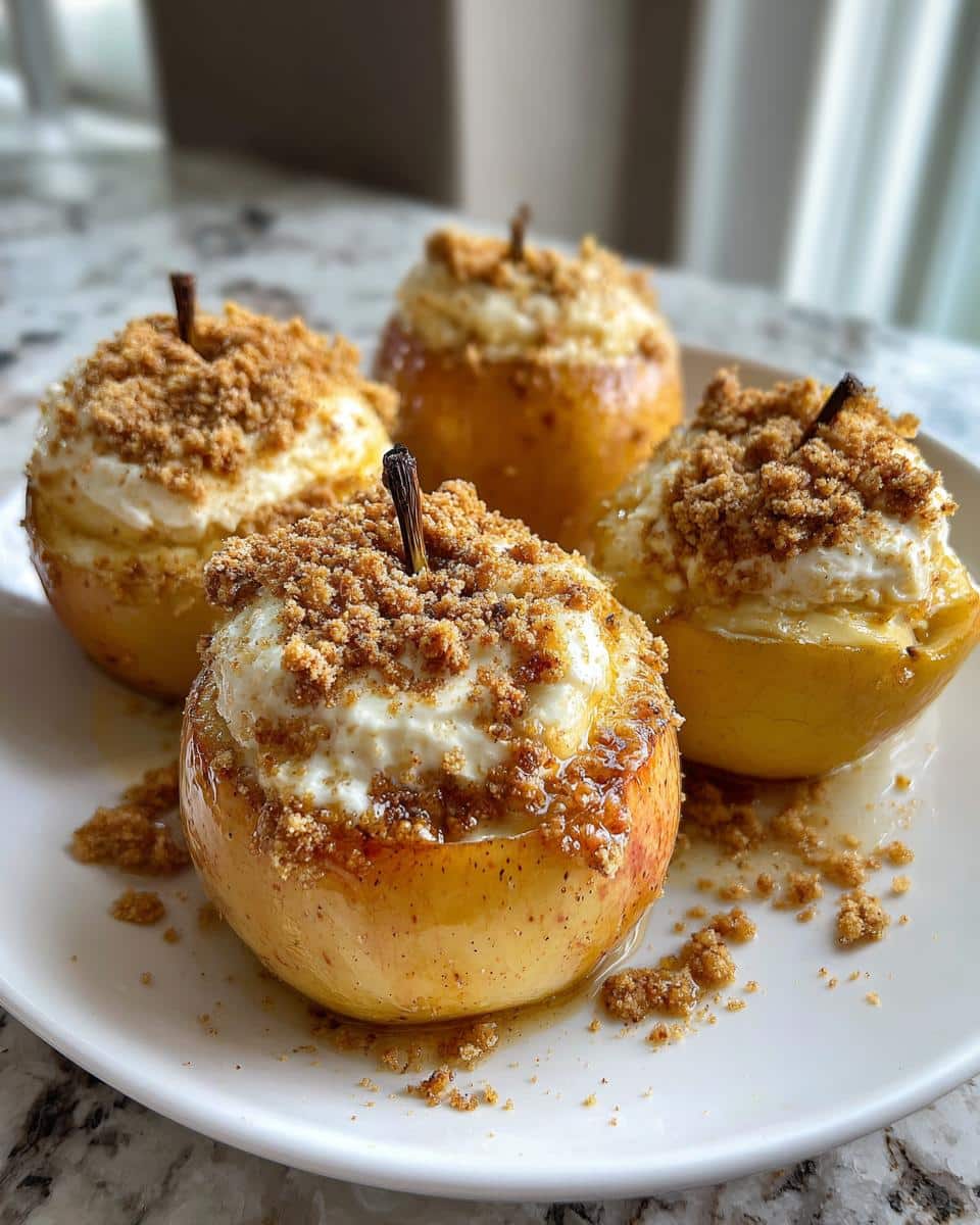 Cheesecake Stuffed Baked Apples - detail 2
