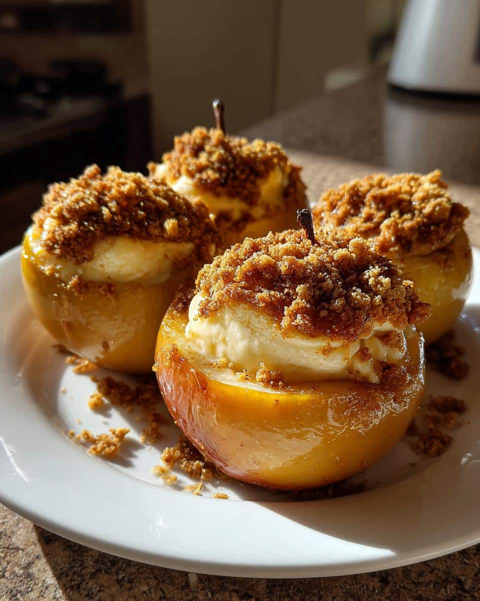 Cheesecake Stuffed Baked Apples - detail 3