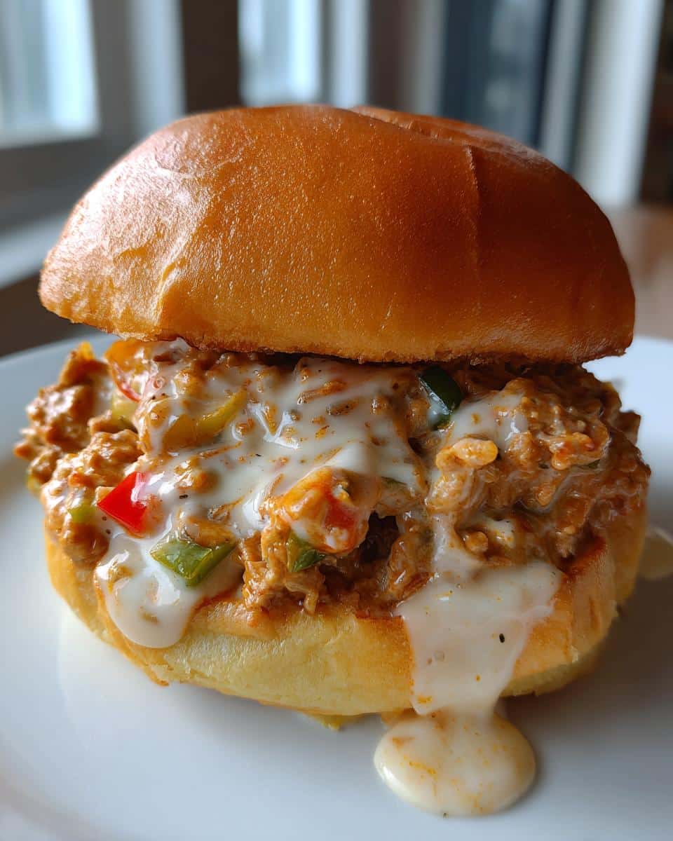 Chicken Alfredo Sloppy Joes - detail 1