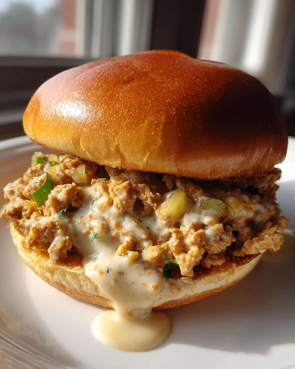 Chicken Alfredo Sloppy Joes - detail 3