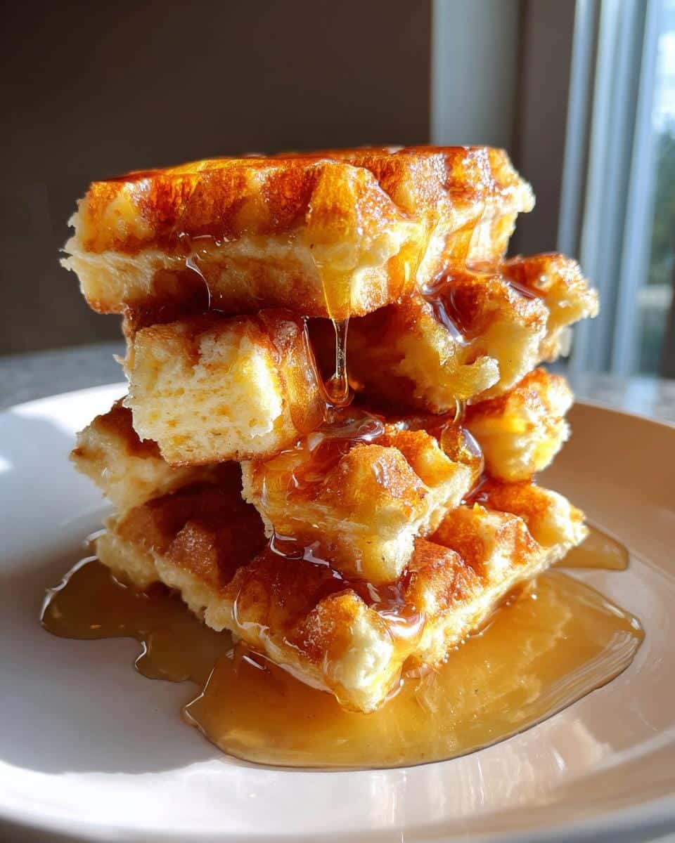 Cornbread Waffle Bites with Honey Butter Syrup - detail 2