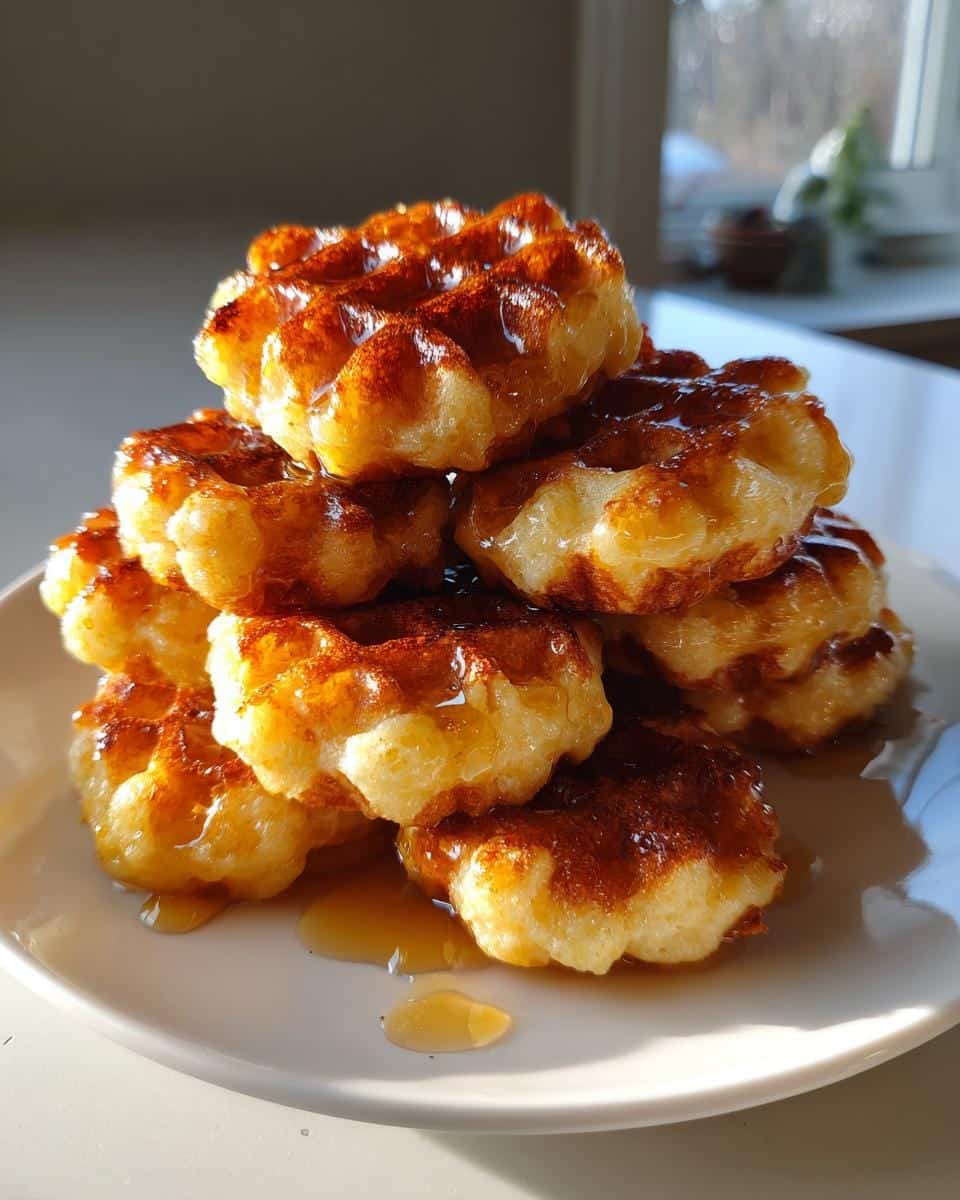Cornbread Waffle Bites with Honey Butter Syrup - detail 3