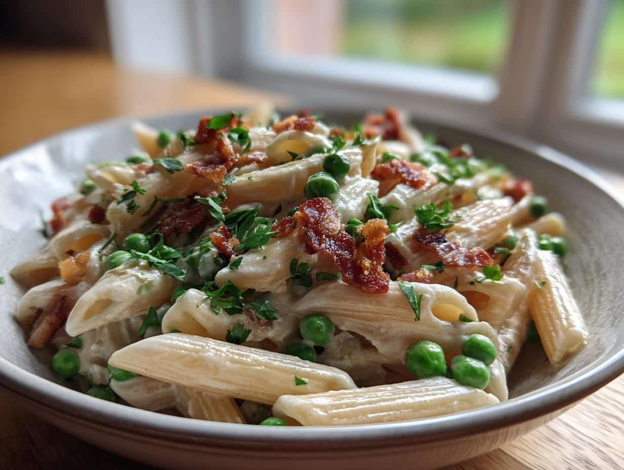Creamy Pea and Bacon Pasta Salad: Your New 20-Minute Obsession