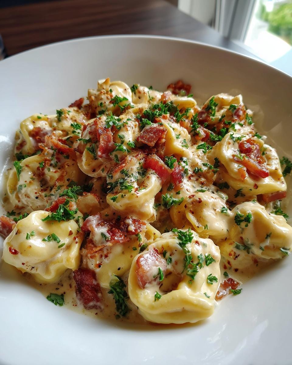 Creamy Tortellini Carbonara Recipe - detail 2
