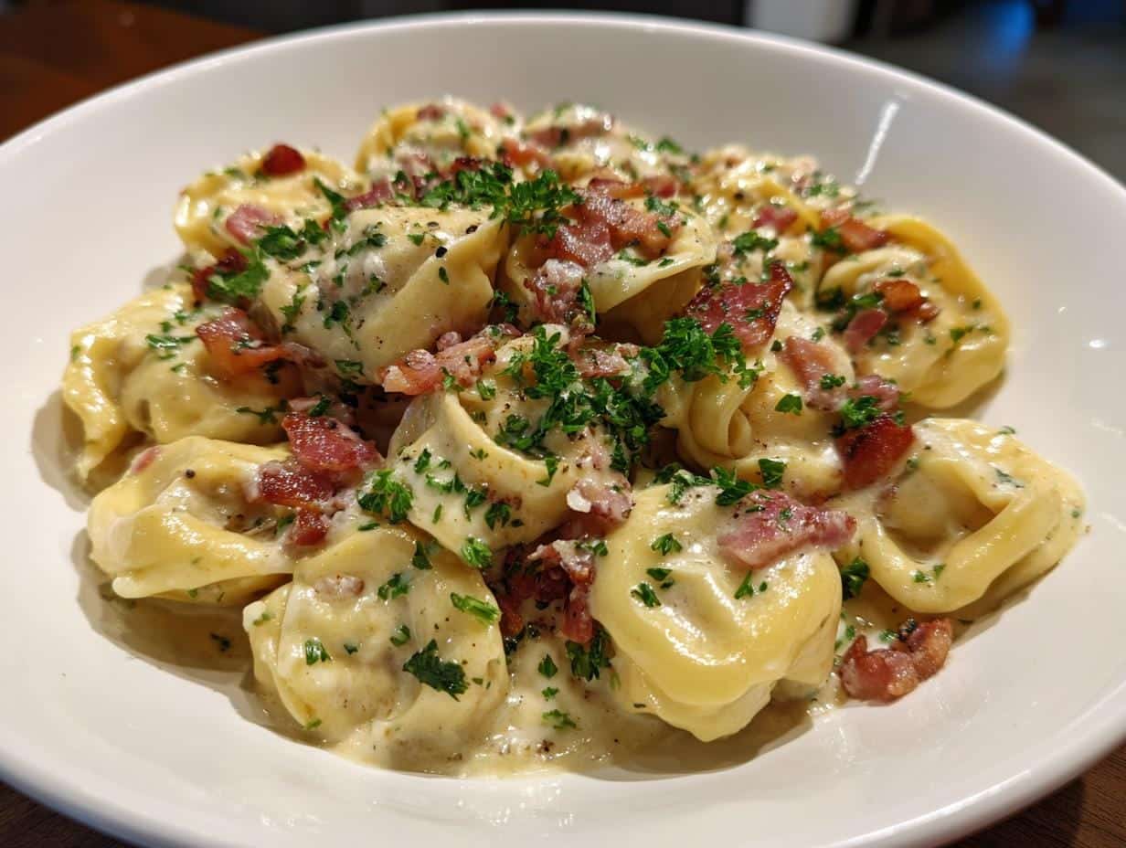 Irresistible 25-Minute Creamy Tortellini Carbonara Recipe