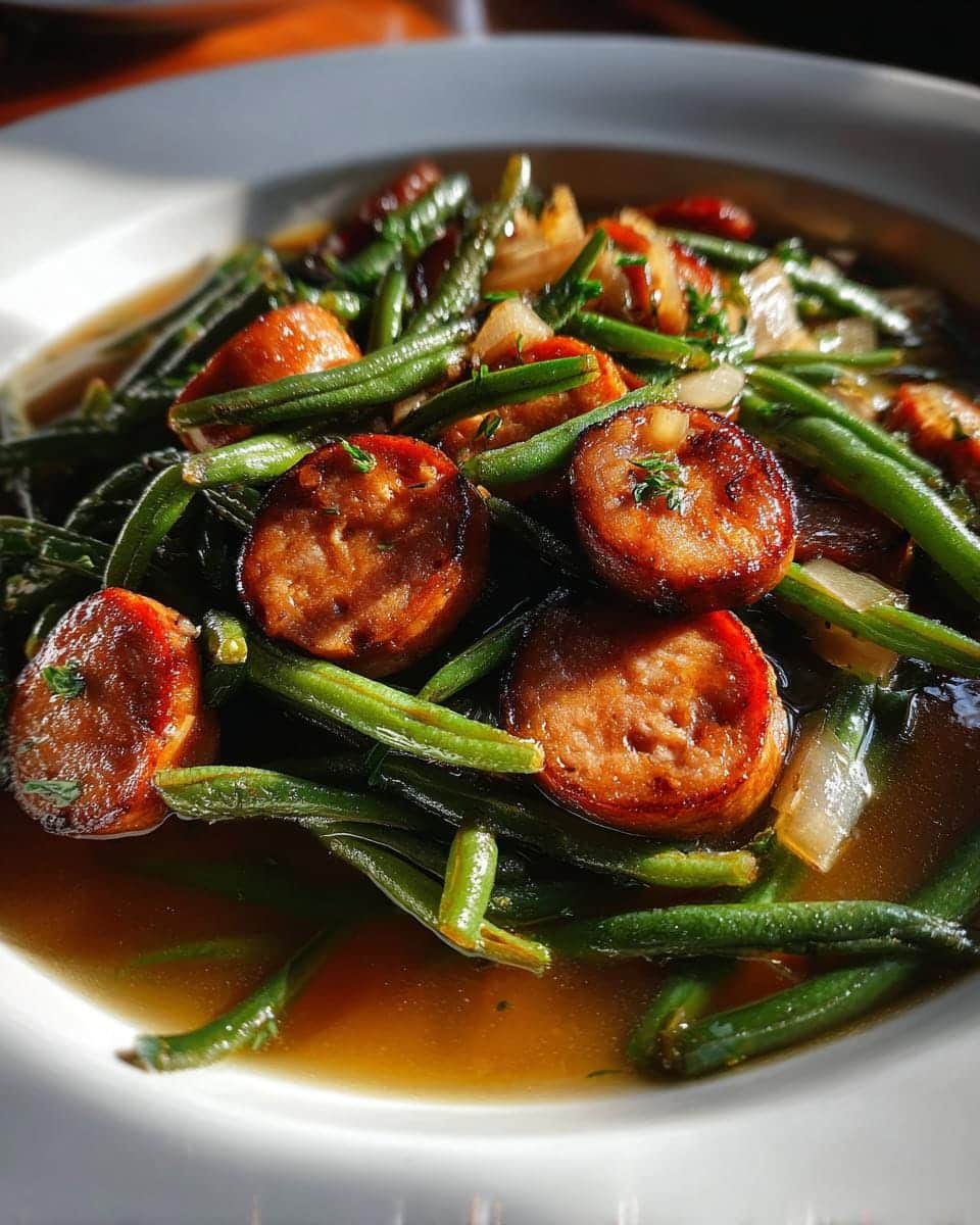 Crockpot Kielbasa and Green Beans - detail 1