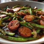 Crockpot Kielbasa and Green Beans
