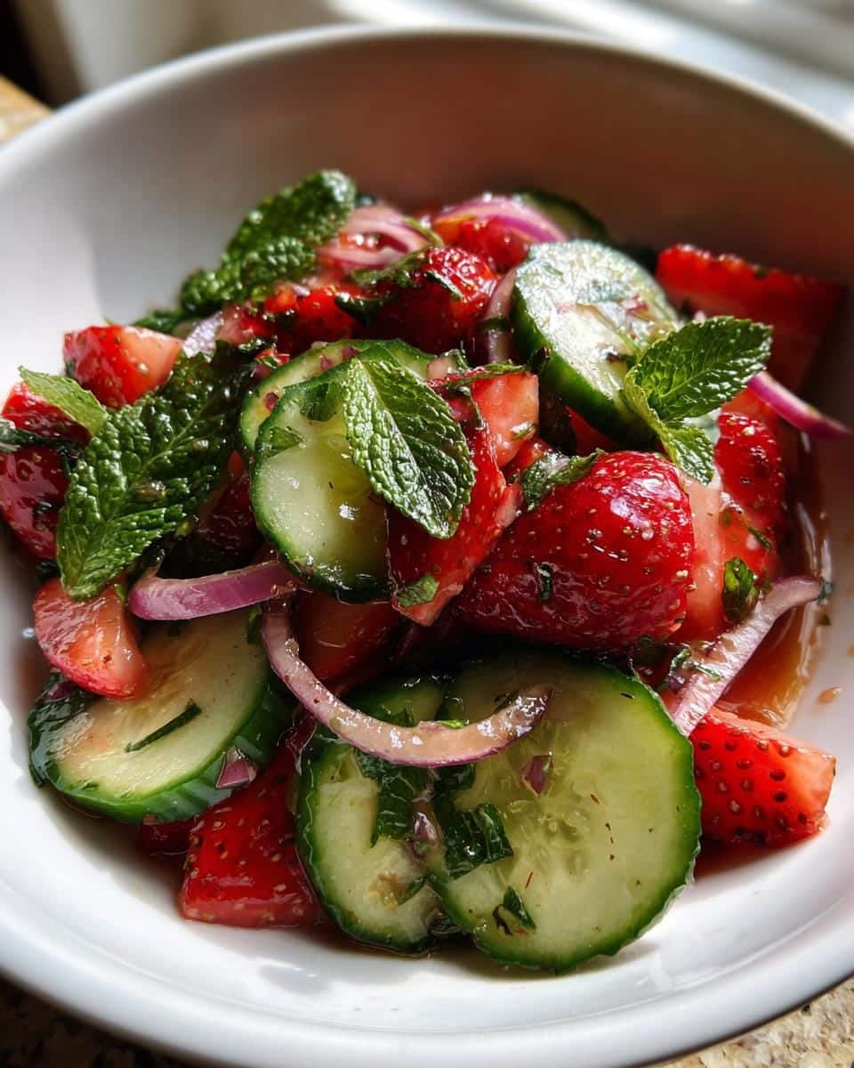 Cucumber Strawberry Salad - detail 3