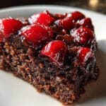 Decadent Chocolate Cherry Upside Down Cake
