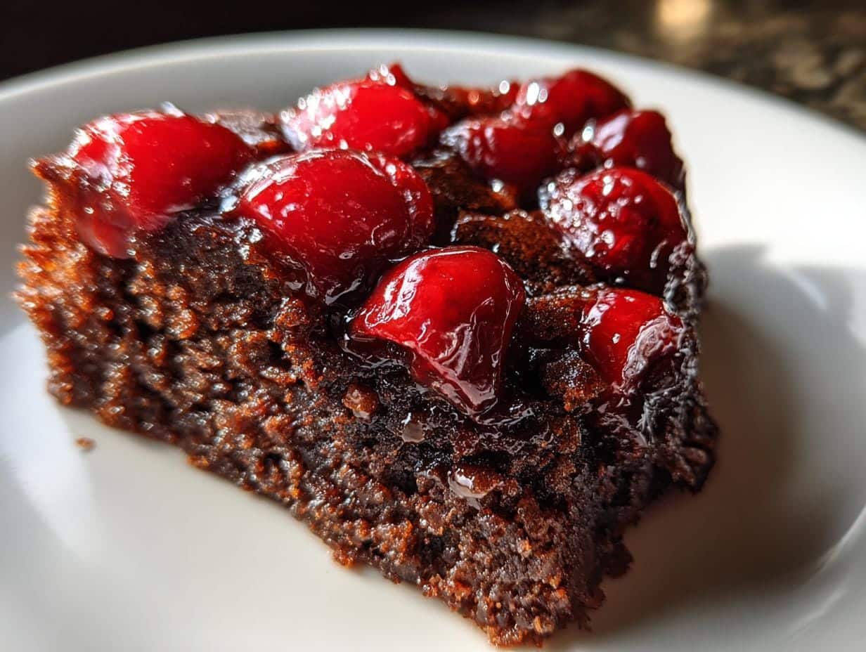 1 Irresistible Decadent Chocolate Cherry Upside Down Cake Recipe