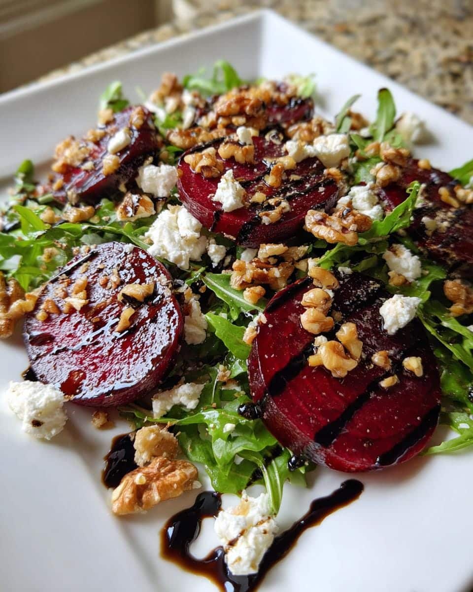 Delicious Beet Salad with Arugula Balsamic Vinaigrette - detail 3