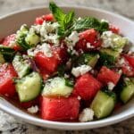 Feta Watermelon Cucumber Salad