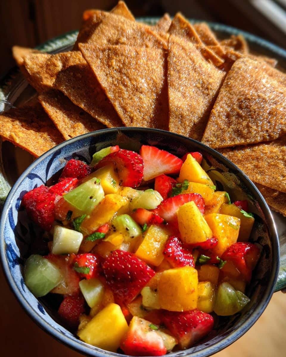 Fruit Salsa with Cinnamon Tortilla Chips - detail 1