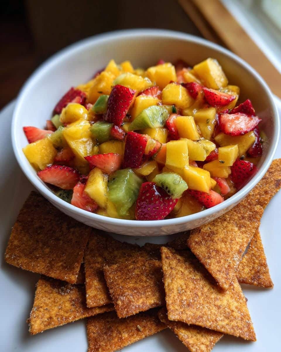 Fruit Salsa with Cinnamon Tortilla Chips - detail 3