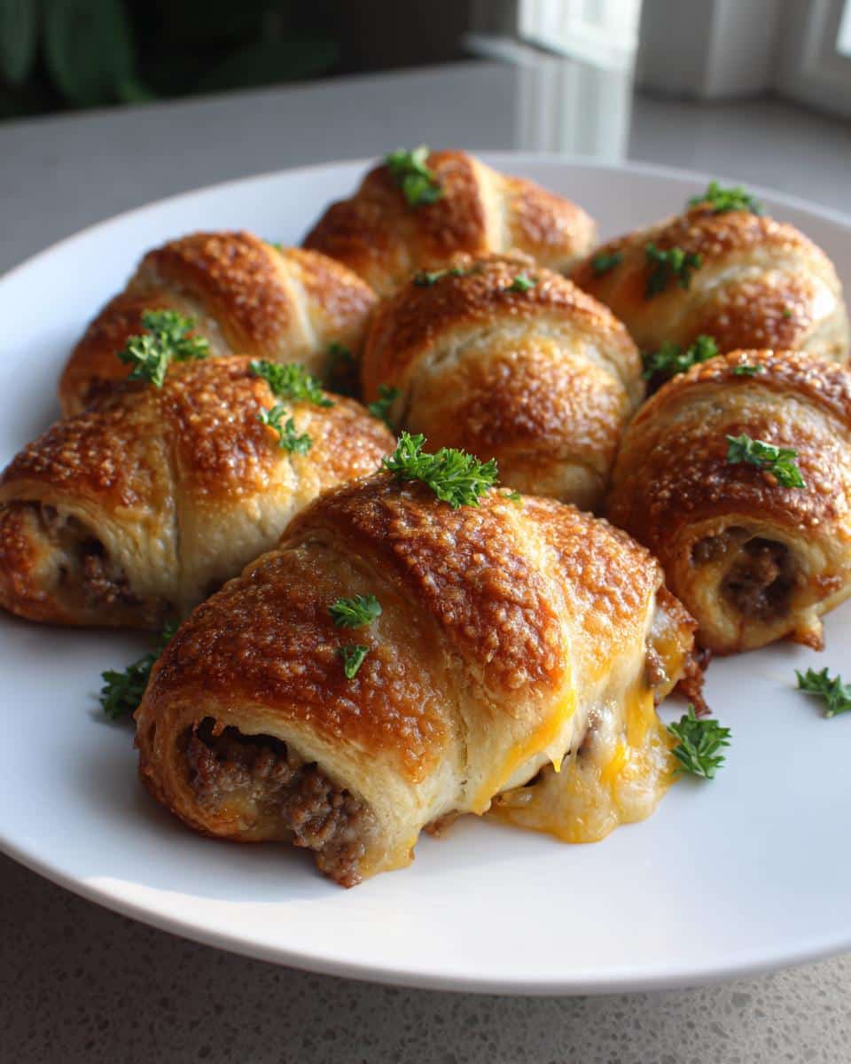 Garlic Butter Cheeseburger Rollups Packed with Flavor and Melted Cheese Bliss - detail 2