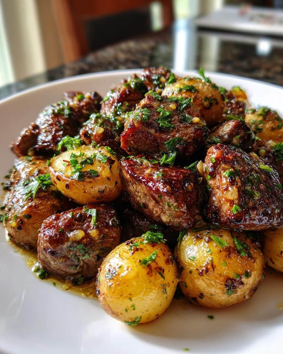 Garlic Butter Steak Bites and Potatoes - detail 3