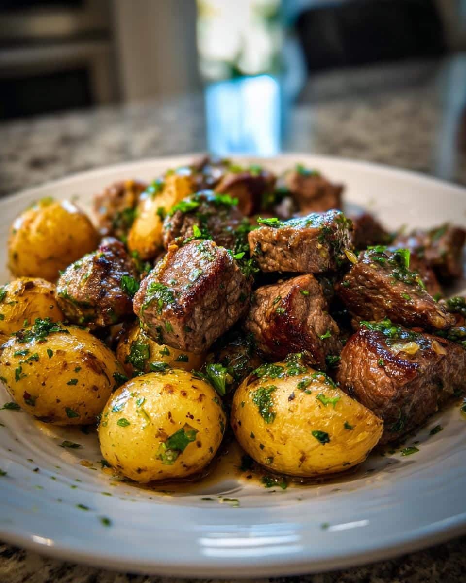 Garlic Butter Steak Bites and Potatoes - detail 4