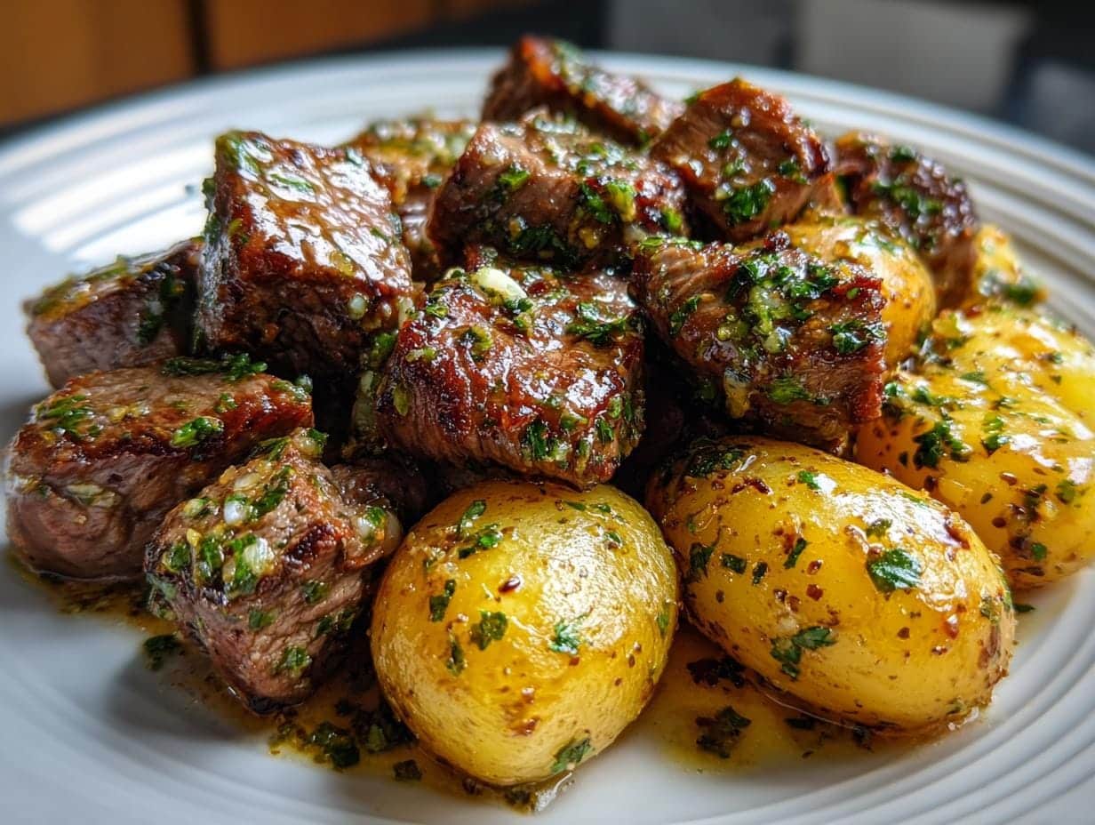 irresistible Garlic Butter Steak Bites and Potatoes in 30 Minutes