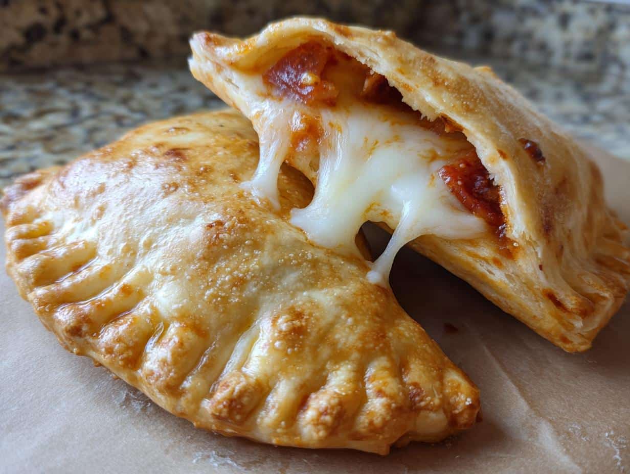 35-Minute Homemade Easy Cheesy Pizza Pockets – Irresistible!