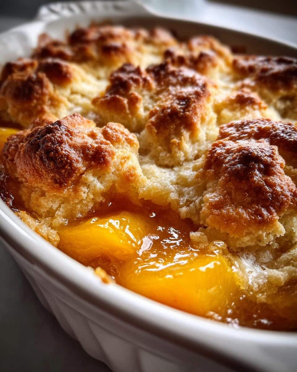 Homemade Peach Cobbler - detail 1