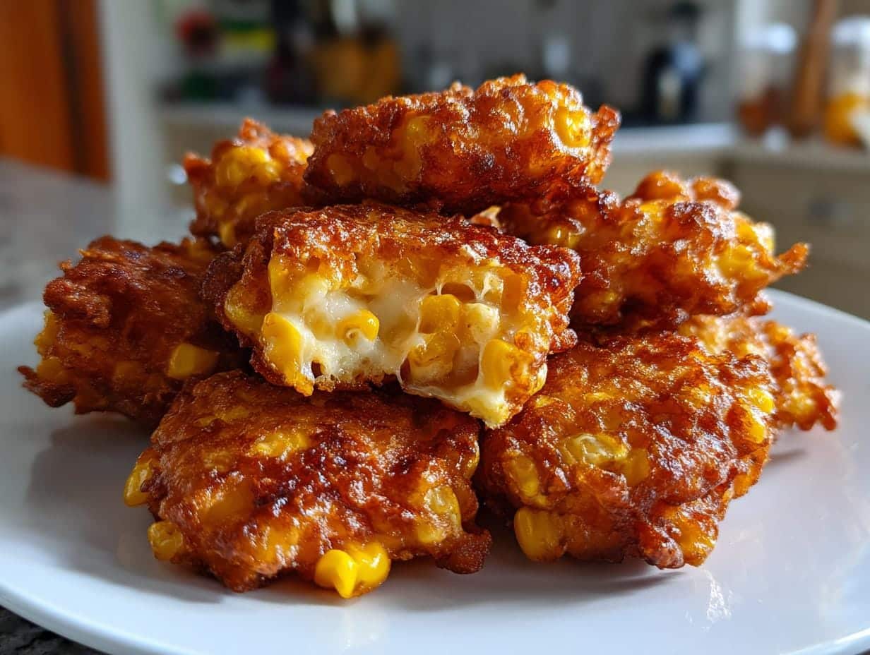 Crispy Cheesy Corn Fritters in 20 Minutes – Irresistible Bites