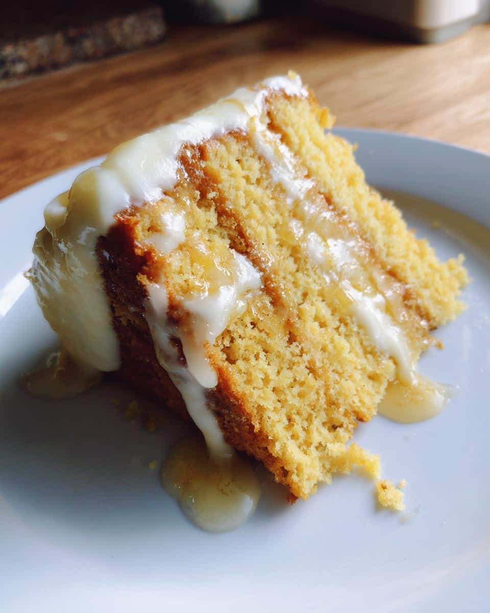 Layered Cornbread Cake with Honey Butter Frosting from The Food Charlatan - detail 1