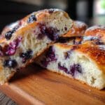 Marbled Blueberry Bagels