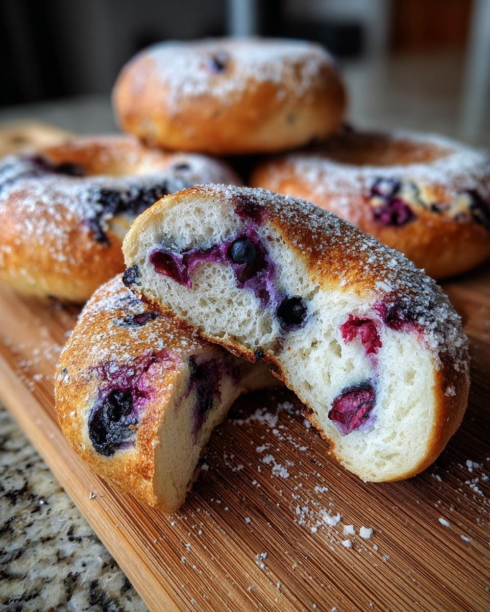 Marbled Blueberry Bagels - detail 2