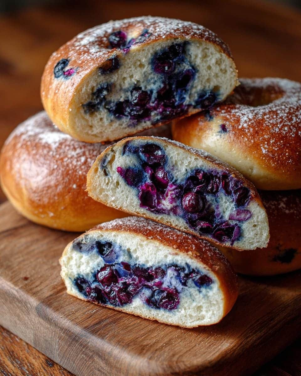 Marbled Blueberry Bagels - detail 3
