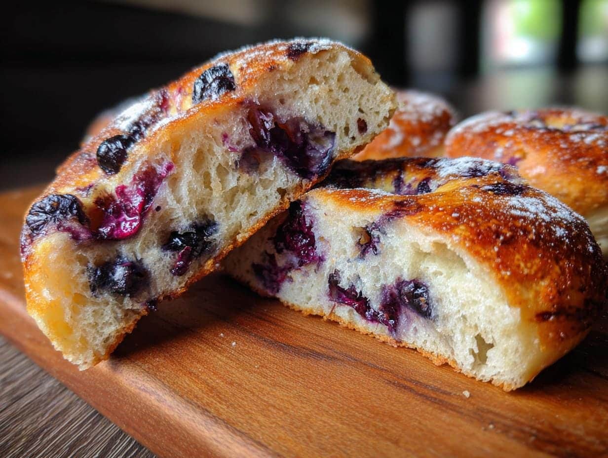Irresistible Marbled Blueberry Bagels in 8 Easy Steps