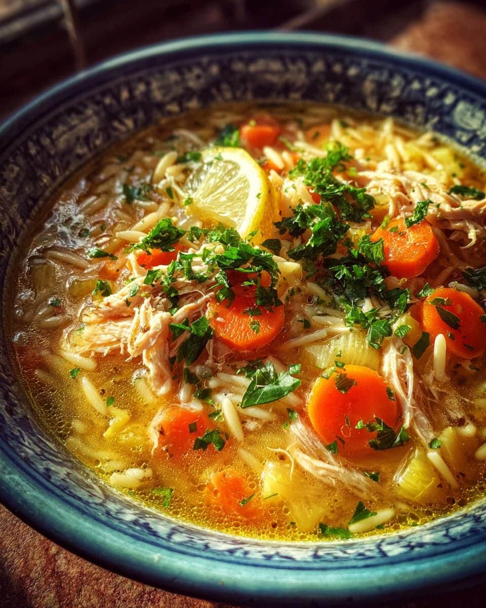 Mediterranean Lemon Chicken Soup - detail 1