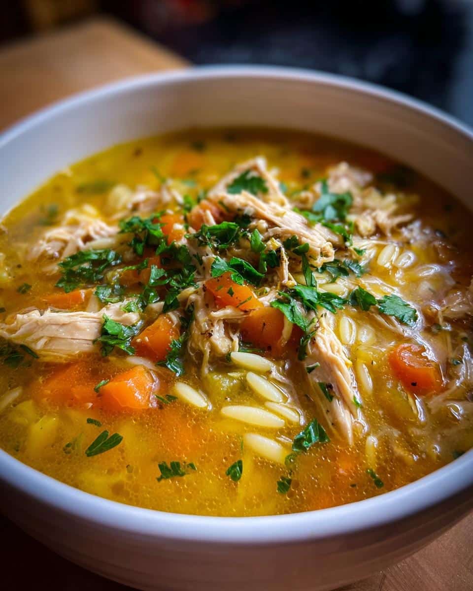 Mediterranean Lemon Chicken Soup - detail 2