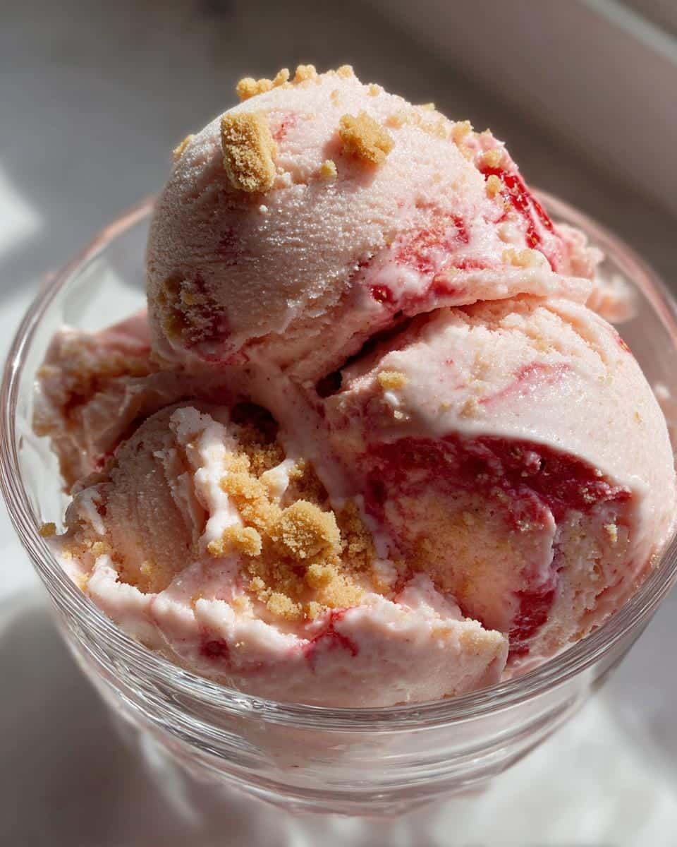 No-Churn Strawberry Cheesecake Ice Cream - detail 2