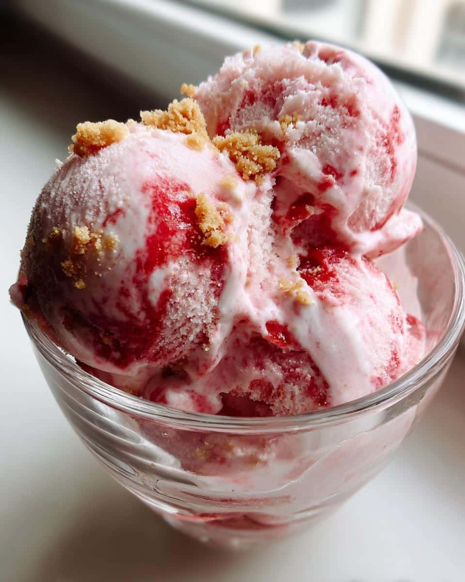 No-Churn Strawberry Cheesecake Ice Cream - detail 3
