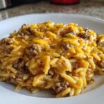 One-Pot Cheeseburger Orzo Skillet
