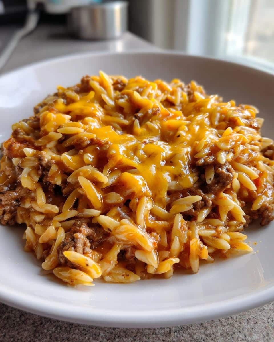 One-Pot Cheeseburger Orzo Skillet - detail 3
